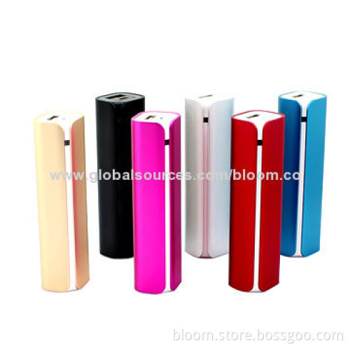 2,600mAh Aluminum Mobile Power Banks with Over-charge and Over-discharge Protections